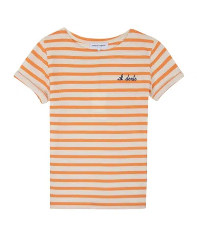 Maison Labiche Striped T-shirt In Nude