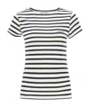 Maison Labiche Striped Organic Cotton T-shirt In White