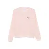 Maison Labiche Letter Embroidered Sweater In Pink