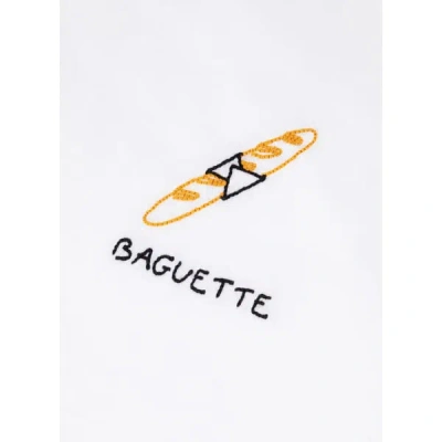 Maison Labiche T-shirt Droit Brodé En Coton In White