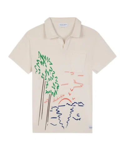 Maison Labiche Terrycloth Monclar Polo In White
