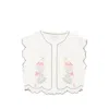Maison Labiche Embroidery Scalloped Top In White