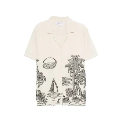 Maison Labiche Tree-embroidered Shirt In Neutral