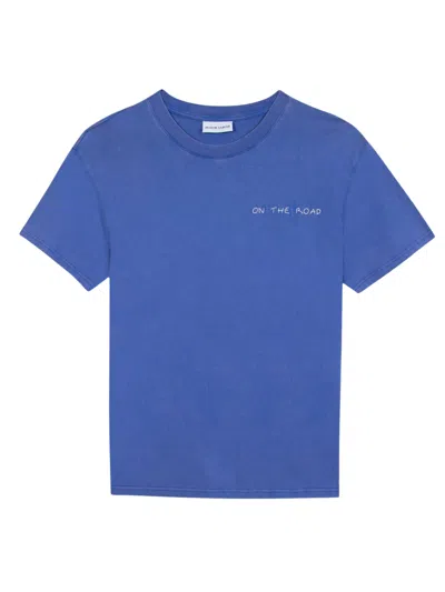 Maison Labiche T-shirt On The Road In Blue