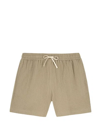 Maison Labiche Waffle-texture Deck Shorts In Brown