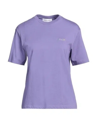 Maison Labiche Woman T-shirt Purple Size L Cotton