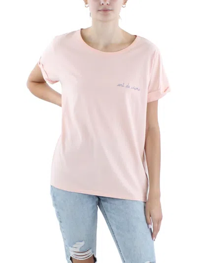 Maison Labiche Womens Embroidered Cotton Graphic T-shirt In Multi