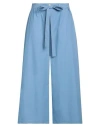 Maison Laponte Woman Pants Azure Size M Cotton In Blue
