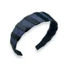 Shop Maison Laurette Women's Blue / Black Denim And Leather Headband In Blue/black