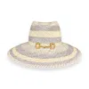 Maison Laurette Women's Blue Toquilla Straw Fedora In Blue