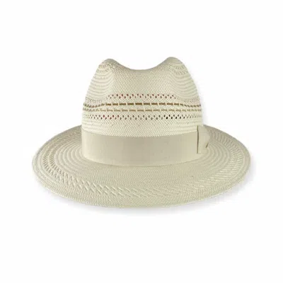 Maison Laurette Women's Neutrals Toyo Straw Woman Fedora In White