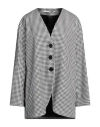 Maison Laviniaturra Woman Jacket Black Size 10 Virgin Wool, Polyamide, Elastane In Black