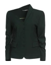 Maison Laviniaturra Woman Blazer Dark Green Size 10 Wool
