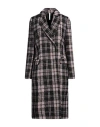 Maison Laviniaturra Woman Coat Black Size 8 Acrylic, Virgin Wool, Alpaca Wool, Wool, Polyamide In Black
