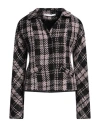 MAISON LAVINIATURRA MAISON LAVINIATURRA WOMAN JACKET BLACK SIZE 10 ACRYLIC, VIRGIN WOOL, ALPACA WOOL, WOOL, POLYAMIDE
