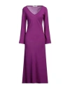 Maison Laviniaturra Woman Maxi Dress Deep Purple Size 6 Wool