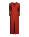 Maison Laviniaturra Woman Maxi Dress Rust Size 6 Viscose, Polyester In Red