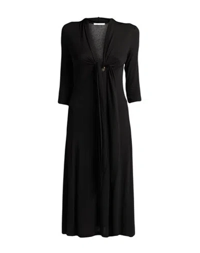 Maison Laviniaturra Woman Midi Dress Black Size 10 Viscose, Elastane
