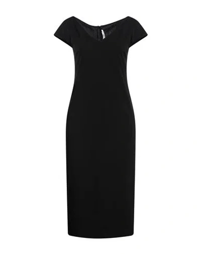 Maison Laviniaturra Woman Midi Dress Black Size 6 Polyester, Elastane