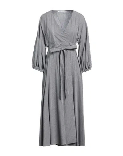 Maison Laviniaturra Woman Midi Dress Black Size 10 Cotton