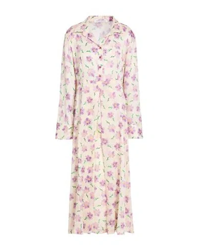 Maison Laviniaturra Woman Midi Dress Cream Size 10 Viscose, Polyester In White