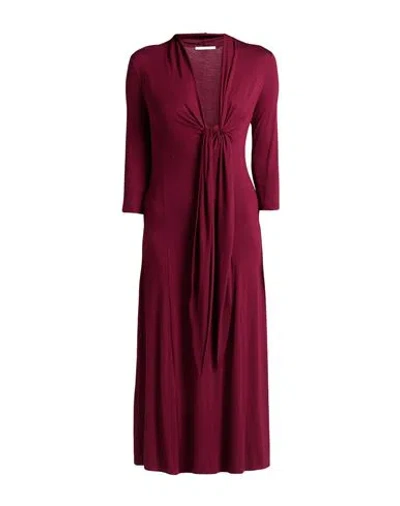 Maison Laviniaturra Woman Midi Dress Garnet Size 6 Viscose, Elastane In Red
