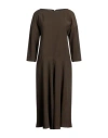Maison Laviniaturra Woman Midi Dress Military Green Size 8 Viscose, Polyester