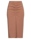 Maison Laviniaturra Woman Midi Skirt Camel Size 8 Polyester, Elastane In Beige