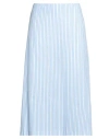 Shop Maison Laviniaturra Woman Midi Skirt Light Blue Size 10 Cotton