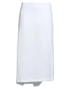 Maison Laviniaturra Woman Midi Skirt White Size 10 Linen
