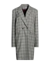 Maison Laviniaturra Woman Overcoat & Trench Coat Grey Size 6 Polyester, Viscose, Lycra In Grey