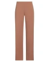 Maison Laviniaturra Woman Pants Brown Size 8 Polyester, Elastane