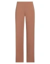 Maison Laviniaturra Woman Pants Brown Size 8 Polyester, Elastane In Brown