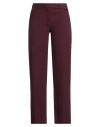 Maison Laviniaturra Woman Pants Burgundy Size 10 Viscose, Elastane