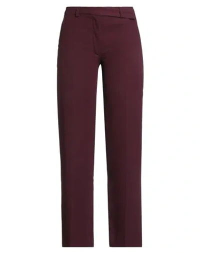 Maison Laviniaturra Woman Pants Burgundy Size 10 Viscose, Elastane In Red