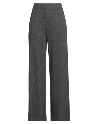 Maison Laviniaturra Woman Pants Charcoal Size M Merino Wool, Viscose, Polyamide, Cashmere In Gray