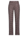 Maison Laviniaturra Woman Pants Dark Brown Size 6 Virgin Wool, Polyamide, Elastane In Brown