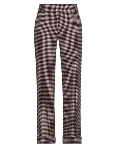 Maison Laviniaturra Woman Pants Dark Brown Size 6 Virgin Wool, Polyamide, Elastane