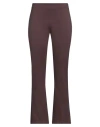 Maison Laviniaturra Woman Pants Dark Brown Size 6 Viscose, Nylon, Elastane In Brown