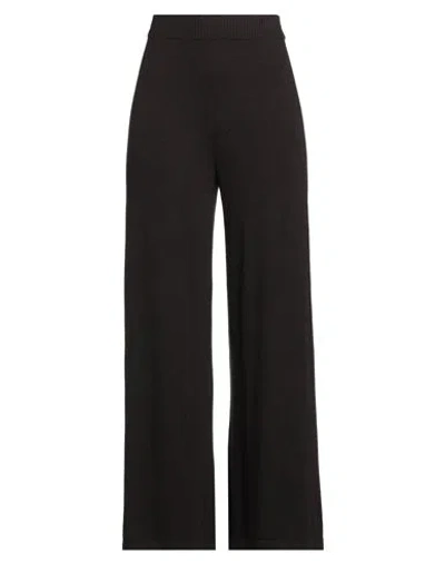 Maison Laviniaturra Woman Pants Dark Brown Size M Merino Wool, Viscose, Polyamide, Cashmere