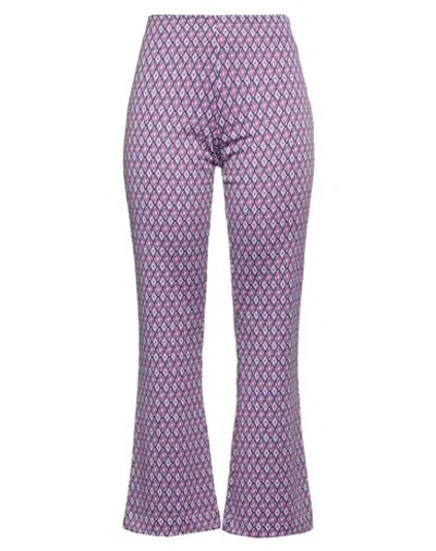 Maison Laviniaturra Woman Pants Fuchsia Size 10 Viscose, Polyamide, Elastane In Pink