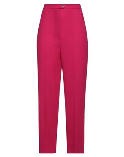 Maison Laviniaturra Woman Pants Fuchsia Size 10 Wool In Pink