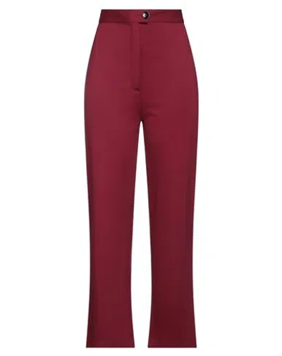 Maison Laviniaturra Woman Pants Garnet Size 10 Viscose, Polyamide, Elastane In Red