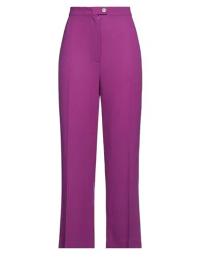 Maison Laviniaturra Woman Pants Garnet Size 8 Wool In Red
