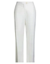 Maison Laviniaturra Woman Pants Ivory Size 8 Wool In White