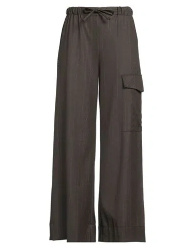 Maison Laviniaturra Woman Pants Khaki Size 10 Wool In Sand