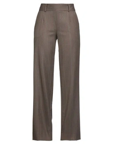 Maison Laviniaturra Woman Pants Khaki Size 4 Polyester, Viscose, Elastane