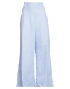 Maison Laviniaturra Woman Pants Light Blue Size 6 Cotton