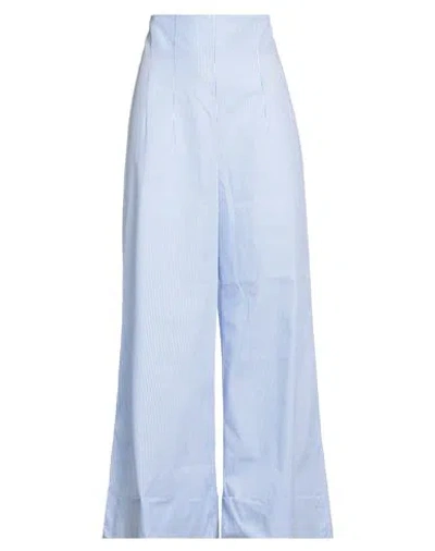 Maison Laviniaturra Woman Pants Light Blue Size 6 Cotton