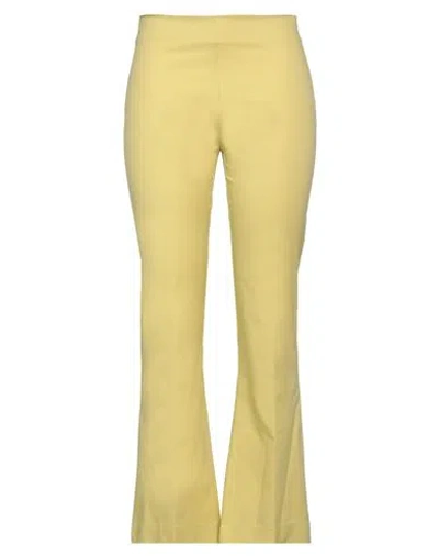 Maison Laviniaturra Woman Pants Lime Green Size 8 Cotton, Elastane